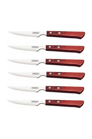 سكين MNZ-Tramontina سكين Polywood Handle Steak Knife مجموعة من 6 سكين TRAMONTINA-MeAT - Fame Kıtchen