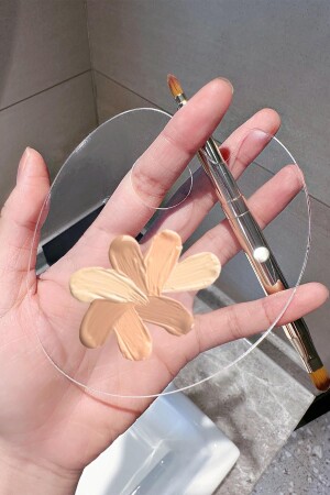 MNZ-Transparent Foundation Palette Mixing Palette ميكابول للمنظمة للمكياج للمكابول السائلة - Bahels
