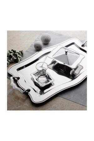 سلة من الفولاذ المُسطح (MNZ-Tray Chain Plain Steel Tray) سلة الشاي (NHRZINCR01 - Nehir