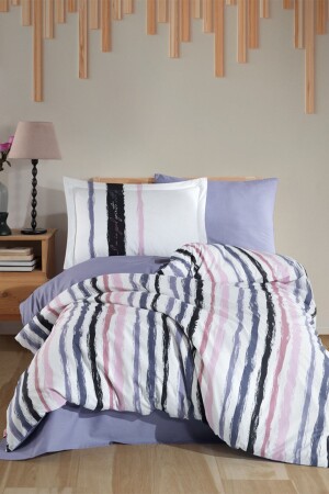 MNZ-Trend Blue Single 100% Cotton Poplin Studio Duvet Cover Set منظمة غير حكومية 77436 - Hobby