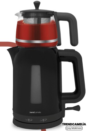 MNZ-Trendcamelia 2200 وات صانع الشاي خالي من Bpa و كيتل مع وعاء زجاجي - Goldmaster