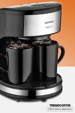 MNZ-Trendcoffee Double Cup Filter Coffee Machine، تدوين في 3 دقائق IN-6108 - GoldMaster