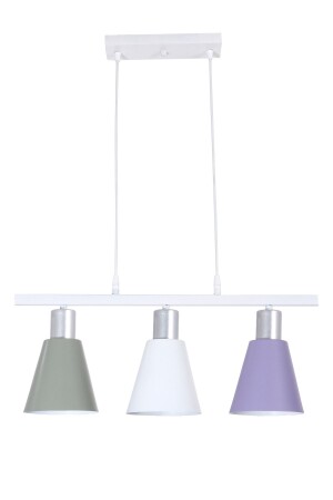 MNZ-Trendy تصميم حديث كافي مطبخ غرفة المعيشة خضراء أبيض ليلون لون 3 قطع شمعة TY9383 - Fer Avize