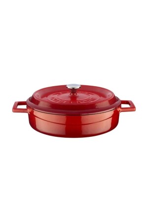 MNZ-Trendy Cast Iron 28cm حمر طازجة لوف Y St3 28 Yk3 1101326. 0005 - Lava