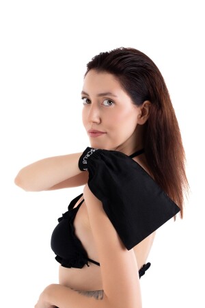 MNZ-Triangle حمام حمام أسود مسحوب غسل غسل 100% سلطة الحرير الفاشل Unisex سلوليت إزالة الثلاثة الأسود - LET'SCRUB