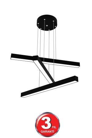 MNZ-Trillizo (قضية سوداء، ضوء أصفر) LED مصباح معلق حديث LED شمعة، غرفة المعيشة، المطبخ، غرفة المعيشة Trillizo-Black - Hegza Lighting