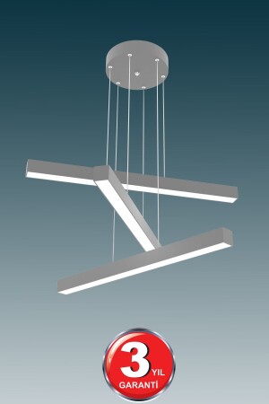 MNZ-Trillizo (قضية الرمادي، ضوء النهار) LED مصباح معلق حديث LED شمعة، غرفة المعيشة، المطبخ، غرفة المعيشة Trillizo-Grey - Hegza Lighting