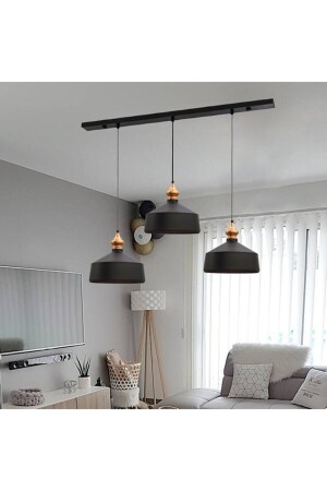 MNZ-Triple Corner Black Pendant Lamp طاولة الطعام غرفة المعيشة المطبخ قاعة الفندق عرض BMM3047XXXX01 - Bamyum