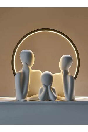 MNZ-Triple Family Decorative Sculpture Object Figurine Set من 3 - Linecraft
