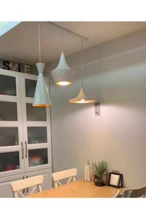 MNZ-Triple Magna White Chandelier ثلاثة مصباحات اللقاء المطبخ طاولة الطعام غرفة المعيشة سطح المكتب مصباح الشموع BMM3015DXXX02 - Bamyum