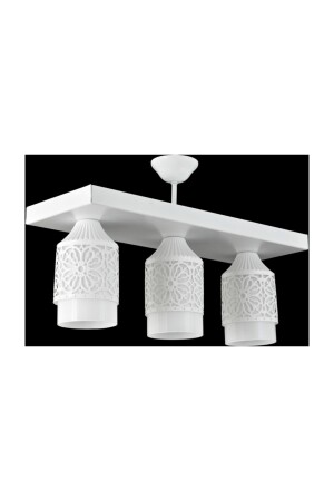 موديل رياضي MNZ-Triple Model مودرن ريترو روستيك لاندليير LMBDR3522WHITEGLASS2 - Lambadar