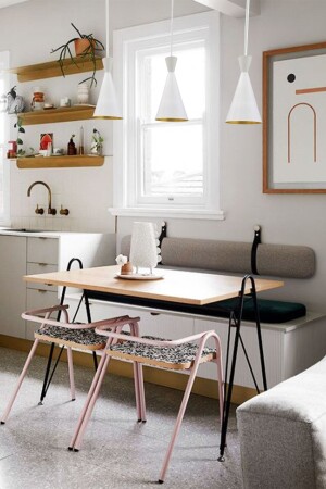 MNZ-Triple White Slim Pendant Lamp طاولة تناول الطعام غرفة المعيشة مطبخ القاعة الفندق عرض غرفة المنزل هدية BMM3057XXXX02 - Bamyum