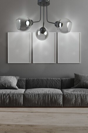 MNZ-Triyo 3-piece دخان لون المكملات المفضلة مصباح الرفع - غرفة النوم - غرفة المعيشة - المطبخ - القاعة Triy-O3 - TEKFA