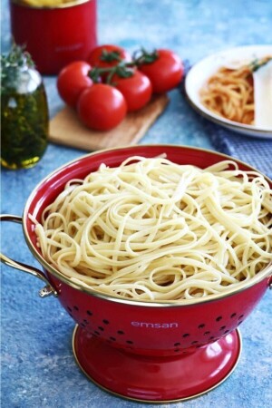 MNZ-Troy Enamel Strainer أحمر 22 سم - Emsan