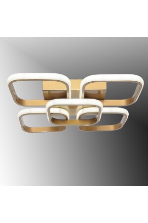 MNZ-Tt302-4+1-esk مربع الآثار الخضراء الملونة 5 Li (نور النهار) LED Chandelier TT302-4+1-ESK-GNR - TT AYDINLATMA