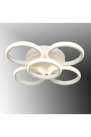 MNZ-Tt304-4+1 بجانب الجولة الميت الأبيض 5 لي (نور النهار) LED Chandelier TT304-4+1-BY-GNR - TT AYDINLATMA