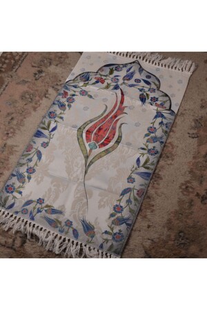 فرشة صلاة فاخرة من طراز MNZ-Tulip - LS11 للرجال - Bebek Çikolatası