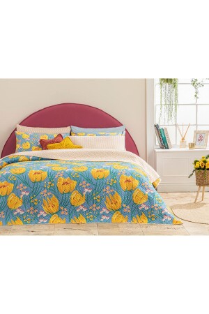 MNZ-Tulip Paradise غطاء متعدد الأغراض واحد 160x220 سم زرقاء - English Home