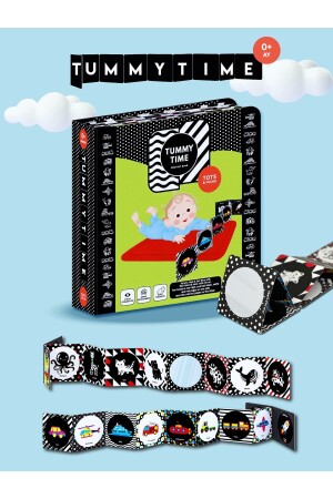 MNZ-Tummy Time Baby Mirror و كتاب قابلة للتثبيت كتاب معين معين - Tots & Folks