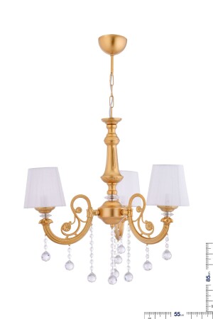 MNZ-Turna 3-piece White Hat فاخرة الشنابل (الذهب) ÖZP. 0415 - özpolataydınlatma