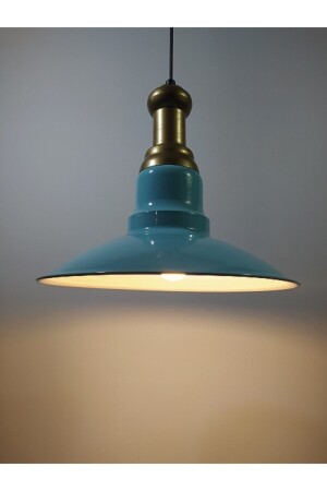 مصباح معلق معدني أخضر من نوع MNZ-Turquoise Vintage Candle with Bronze Hanger MYL001612 - demet habek mylights
