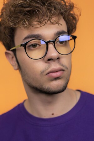 MNZ-Turtle Black مرنة لا يمكن كسرها الإطار الأزرق الضوء المرشحات الشاشة النظارات RRKETURTLE - Red Rook