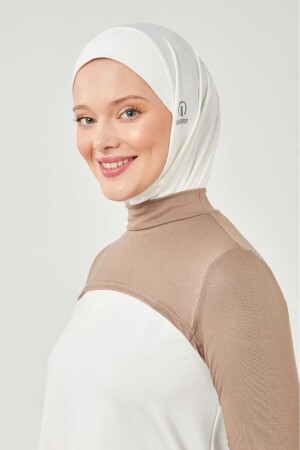MNZ-Turtle Neck Neck Collar Cuff كافي حليب - Melodi Scarf