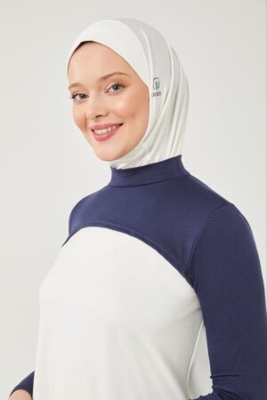 MNZ-Turtleneck Neck Collar Cuff Navy Blue - Melodi Scarf