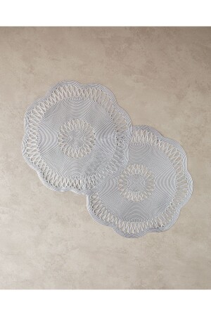 MNZ-Tuscan PVC 2 قطع فضة - English Home