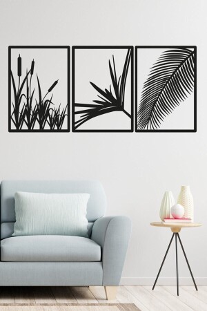 MNZ-Tvs 3 قطع ليزر قطع ديكوراتي الخشب الخشبية أزياء طاولة - Tvs Lazer Tasarim