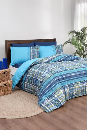 MNZ-Tweed Double Duvet Cover Set OZD 1292 التركيز - Özdilek
