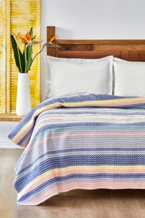 MNZ-Twila Indigo Multi Double Blanket 200، 18. 01. 0540 - Karaca Home
