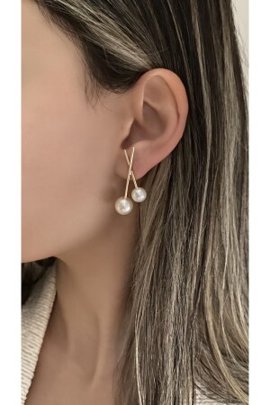 أذنين من طراز MNZ-Two Ball Pearl Gold - Mrise
