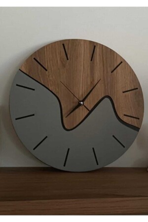 MNZ-Two Color خشبية ساعة الجدار vera12 - VERADİZAYN
