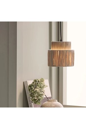 MNZ-Two Tier Raffia Bohemian Rusty Bedside Chandelier rfy5677 - NYLife