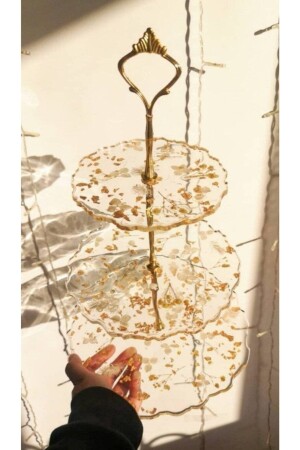 MNZ-Two-Layer Gold Golded Real Flowers عرض الزهور الحقيقية محفظة الكوكي الفاكهة 605 - Sultan Tasarım