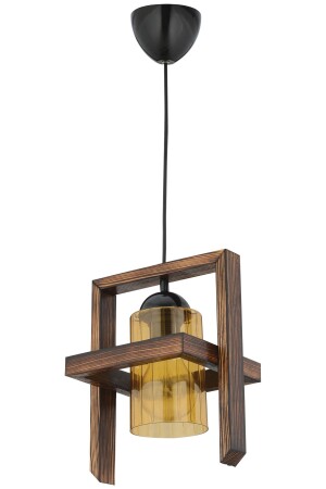 MNZ-Twoline الخشب الديكورية مصباح معلق واحد شمعة القديمة الأسود التثبيت التصميم الموسيقي TYC00262166082 - BCD TASARIM AYDINLATMA
