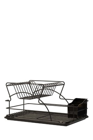 MNZ-Two-Tier مات أسود صحن الأطباق ورف الصحن KB009BLACK - Teknotel