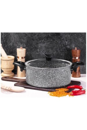 MNZ-Ultra Granite Deep Casserole 28 سم إمسان تيتان غرانيت 28 سم - Taç
