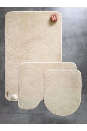 MNZ-Ultrasoft Plain Mink 3-piece حمام السجادة المطبخ غير المنزلق الجلد أساس الآلة غسيل المرحاض مجموعة BnyUltra - Bonny Home