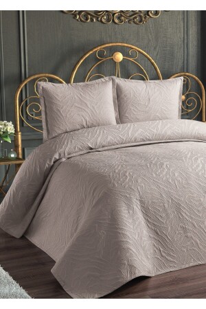 MNZ-Ultrasonic Quilted Shiny Double Bedspread and Pillow Cases (لون الخصر) dop14350683igo - Faiend