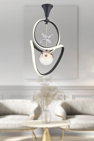 MNZ-Ulya واحد النحاس الأسود 3 لون 30 وات LED غرفة المعيشة الحديثة، القاعة، القاعة أدت الشنادل 4019-01-BL-CU - Apliqa