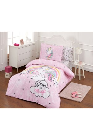 MNZ-Unicorn Pink Single Duvet Cover Set 02208 - Özdilek