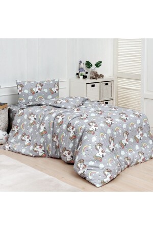 MNZ-Unicorn القطن Ranforce Duvet Cover Set واحد MHCUNICORN - SENLİFE