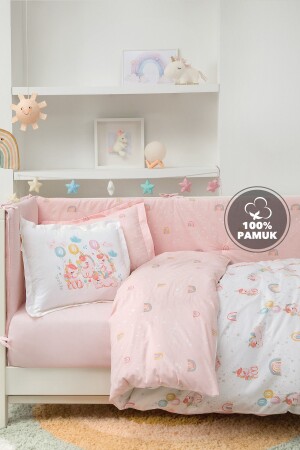 مجموعة ملابس السرير للطفل من طراز MNZ-Unicorn Ranforce - Yataş Mini