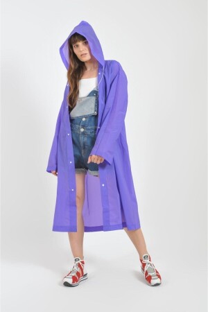 MNZ-Unisex الأرجواني يفا فابيكة الماء مقاومة الرياح معطف المطر 00385 - Dream Plus