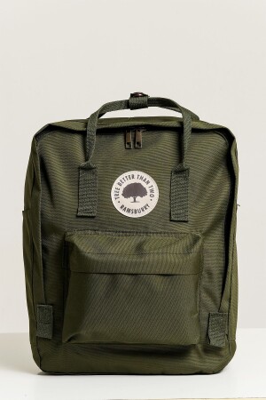 حقيبة مدرسة من اللون الأخضر من نوع MNZ-Unisex متوافقة مع حقيبة الكمبيوتر المحمول من 14 بوصة - حقيبة ظهر سوداء - Ramsburry