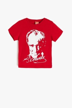 MNZ-Unisex أطفال قصر الأكمام Atatürk طباعة 23 أبريل 29 أكتوبر 10 نوفمبر أداء ثياب القميص FLAGTSHIRT1 - nacar çarşı