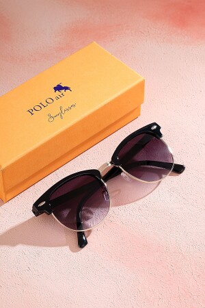 نظارات شمسية من نوع MNZ-Unisex Black Color Frame Gold Plg-2076c - Polo Air