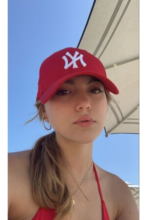 MNZ-Unisex بيسبول Nyc Hat حمراء - أبيض nysapkagm - Goldmine